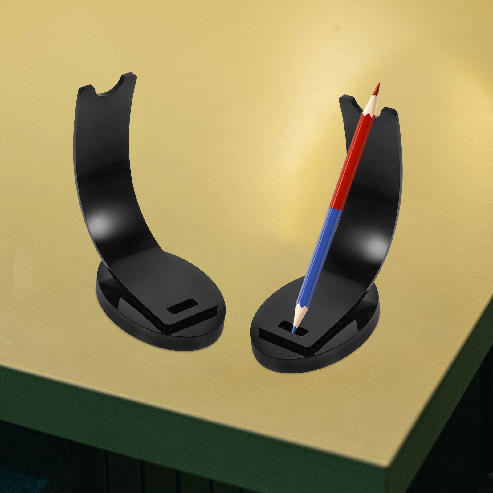 

2Pcs Pen Storage Rack Acrylic Makeup Brush Display Stand for Pencil Holder Organizer Desk Decoration Pen Display Holder