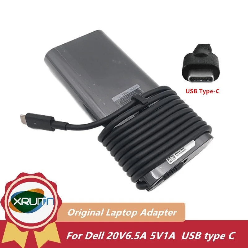 

20V 6.5A 130W Original AC Adapter Charger USB-C For Dell XPS 15 9500 9510 17 9710 9700 9720 DA130PM170 HA130PM130 DA130PE1-00