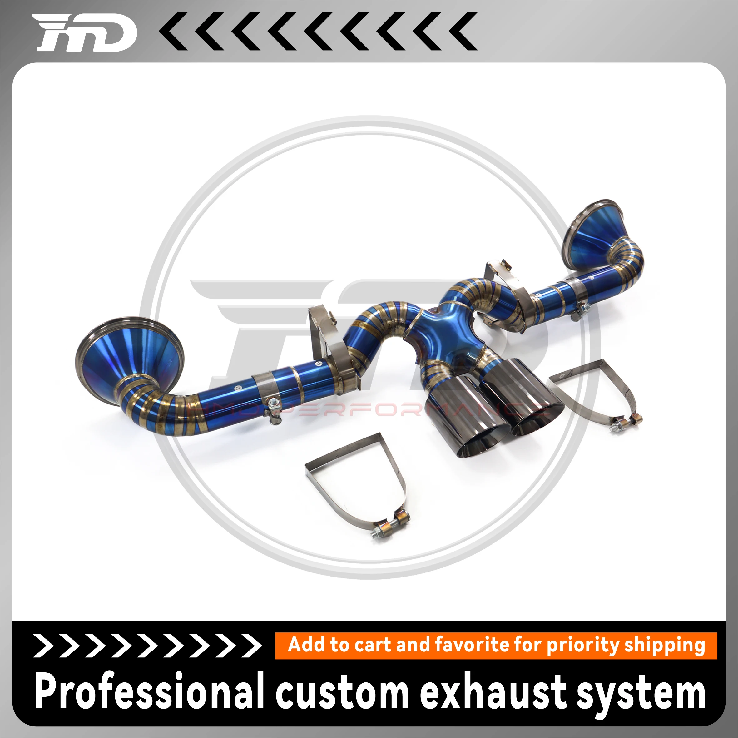 

Гоночная выхлопная система HMD catback для Porsche 992 GT3 Ti Valve Удаление трека, экономия веса в день