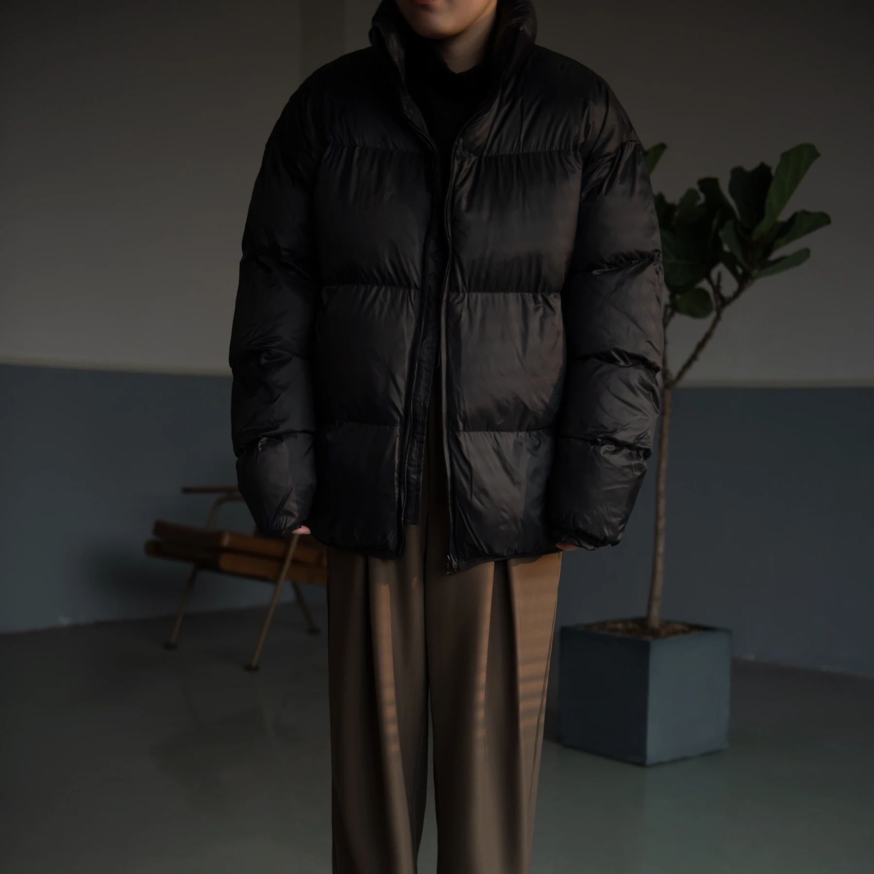 

InOurTime Зимняя однотонная женская хлопковая куртка в корейском стиле, ретро-стиль Гонконга, верхняя одежда