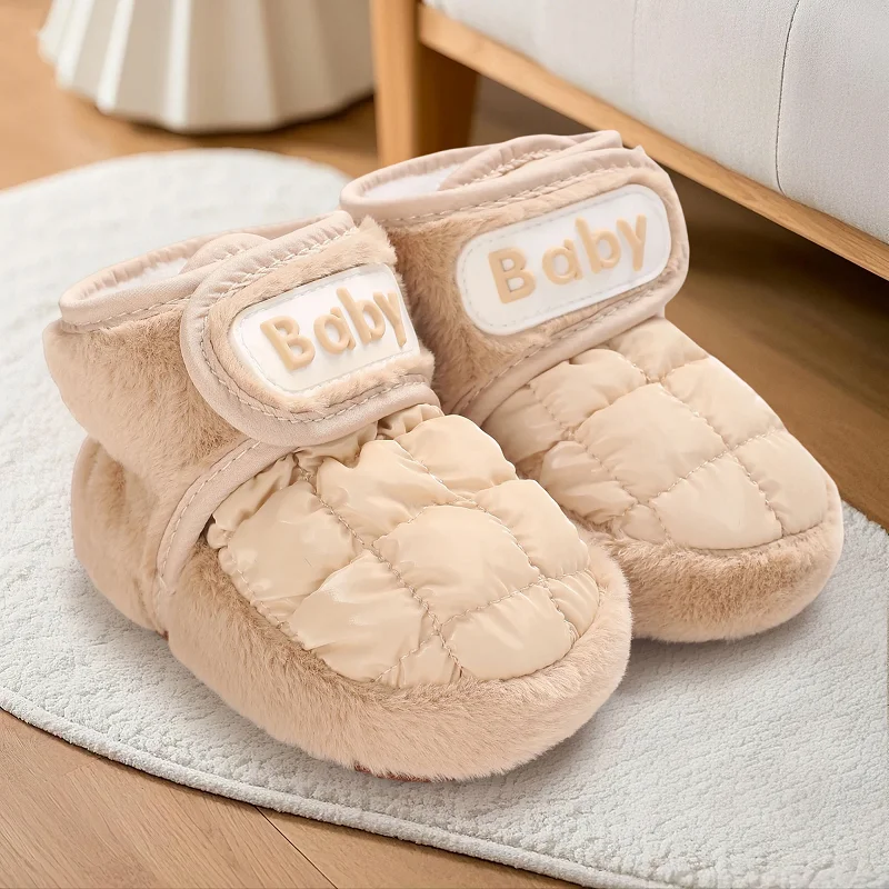 New Baby Socks Shoes Star Toddler First Walkers Booties Cotton Comfort Soft Anti-slip Plush Warm Infant Baby Boy Girl Shoes