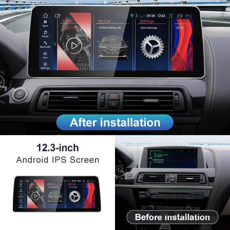 STWEI 2025 New ID6 ID7  UI Android System Wireless Carplay AUTO for BMW 6Series F12 F13 CIC NBT Car Video Players Gps Navigation