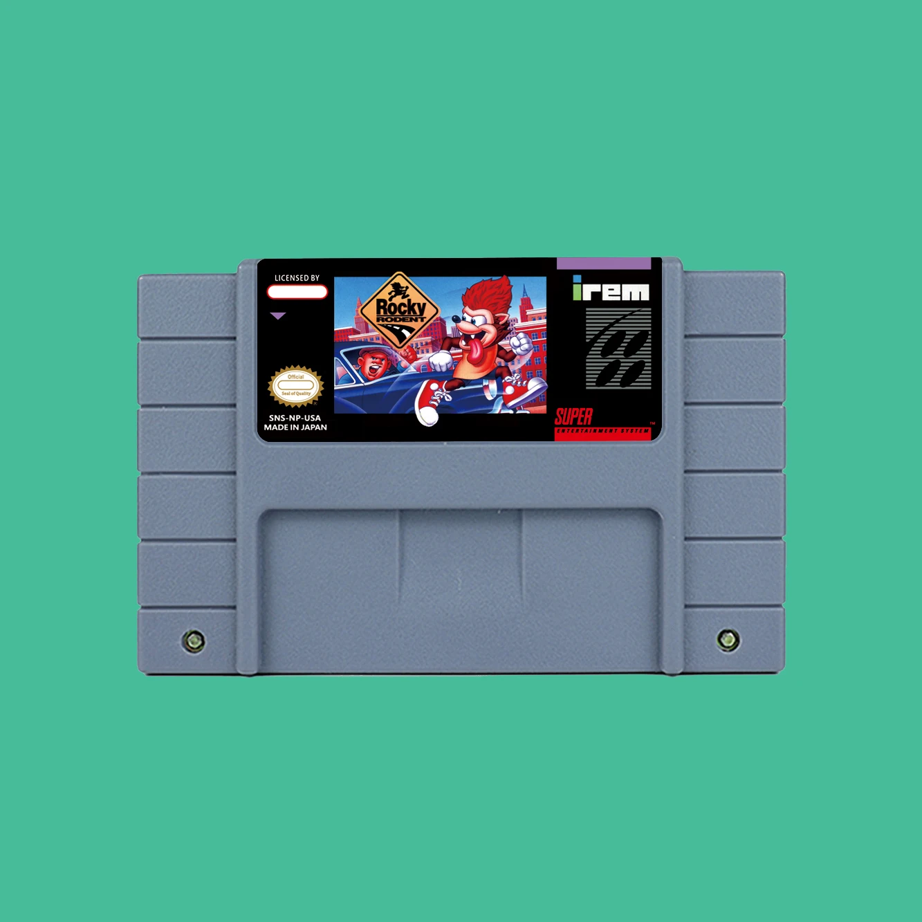 Action Game for Rocky Rodent  - USA or EUR version Cartridge available for SNES  Game Consoles