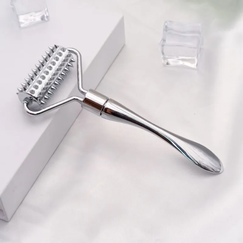 Zinklegering Microneedle Roller Facial Rimpel Remover Handmatige Massager Micropin Huidverzorging Beauty Tool Apparaat Dermaroller voor Gezicht