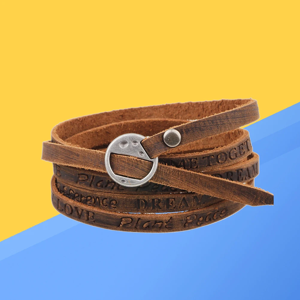 

Cowhide Bracelet Wristband Cuff Wrap Wristbands Bracelets European American