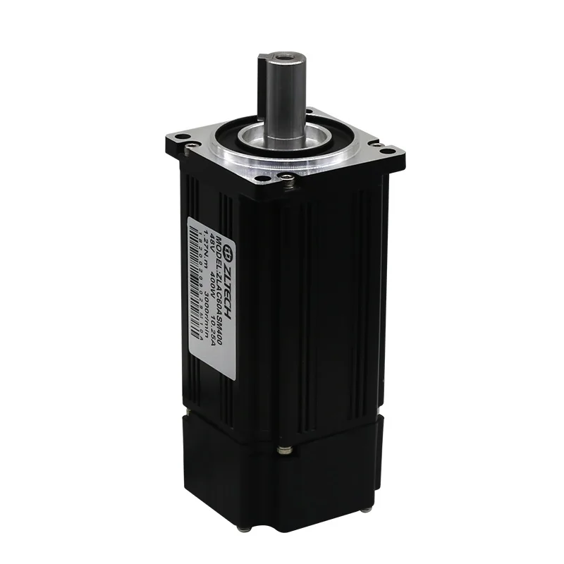 3 Phase AC 48V 400W 60mm  24 1.27N.m 3000RPM 8.4A Brushless Servo Motor With 1250 Line Encoder For Jacquard Machine