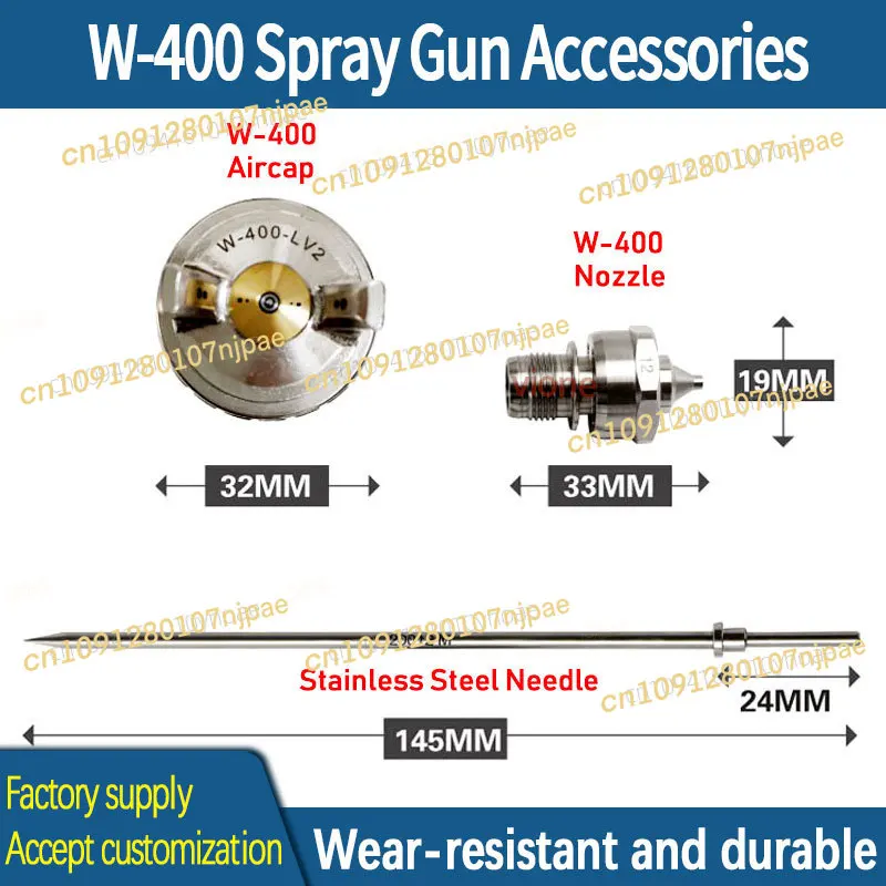 Japan W-400 Paint Spray Nozzle  LV2 Aircap Set W400 Parts Component Accessory Repair Kit For Japan Anest Iwata Parts