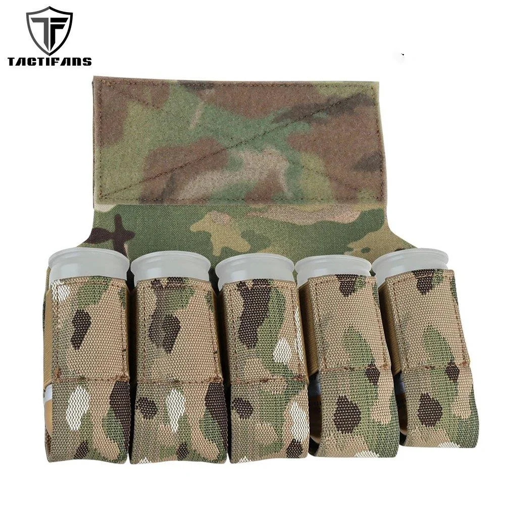 

Tactical 40MM 5 Banger Hanger Sub Abdominal Belly Pouch Ordnance Storage Bag Hook And Loop Attachment Hunting Vest