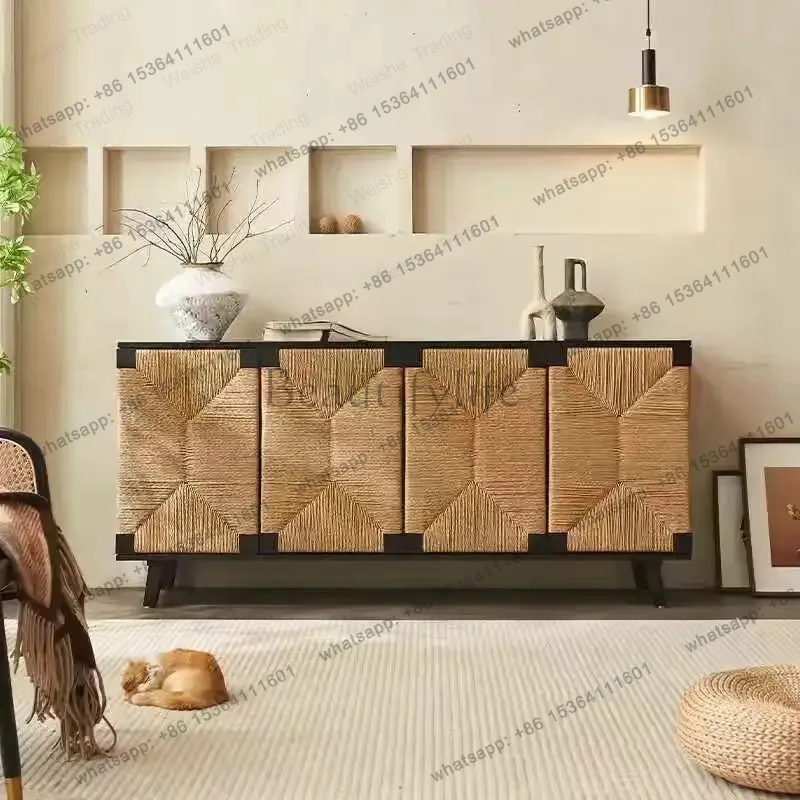 LJY Luxury Craft Living Room Cabinets Wood Sideboards Bookcase Nordic Living Room Cabinets Vanity Console Vitrina Home Furniture