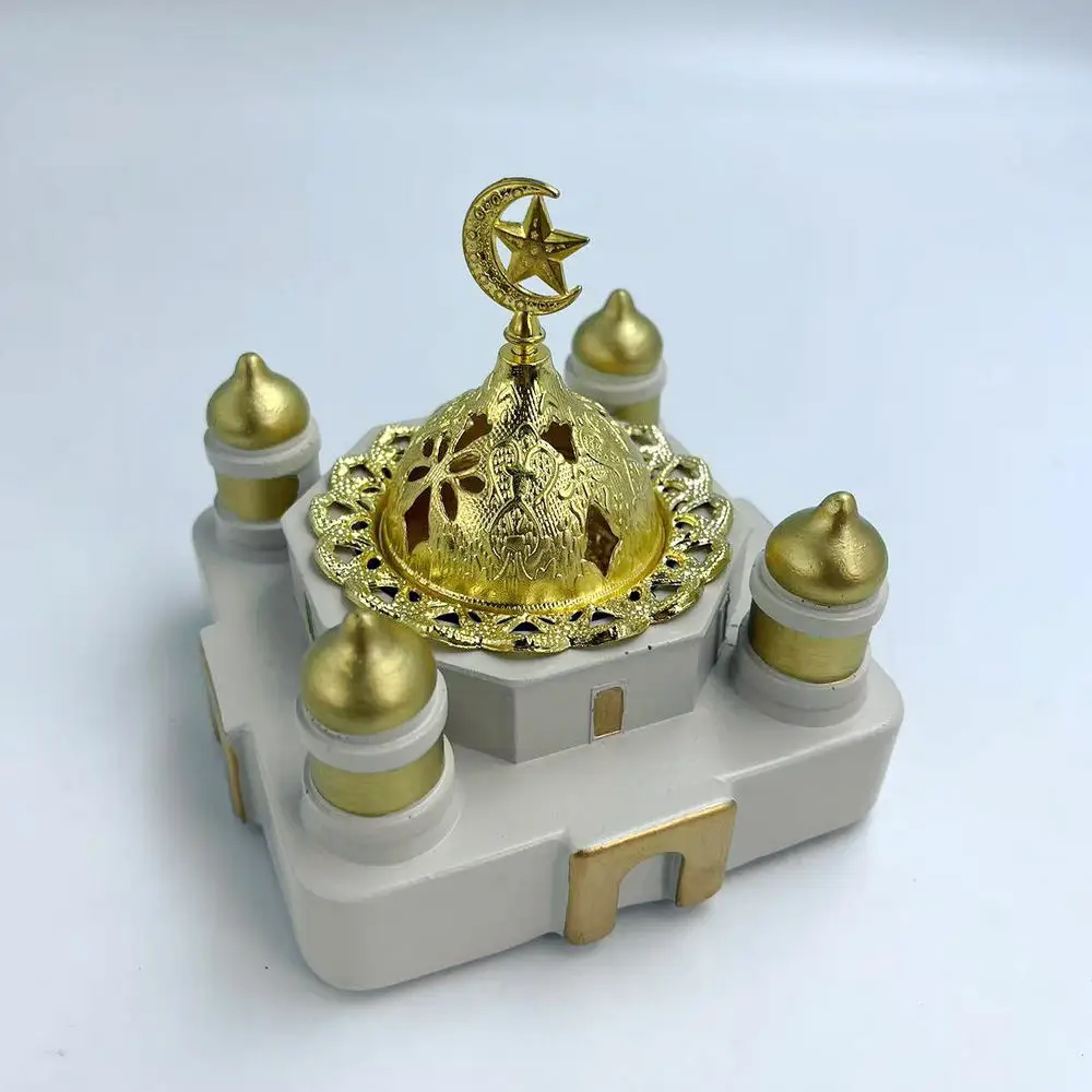 Resin Islamic Mosque - Incense Stick Burner Holder Censer for Ramadan Muslim Festival Home Decor