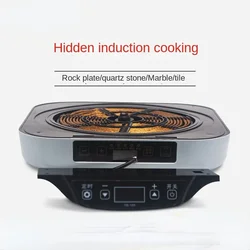 Cocina De Inducción oculta De pizarra De 220V, placa De cocina eléctrica con calefacción espacial, platos para frotar, electrodomésticos De Cocina, Fogão De Inducción