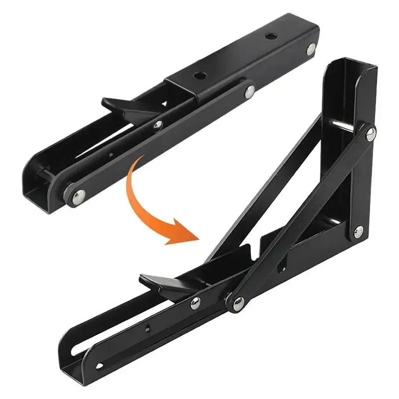 Folding Shelf Brackets Heavy Duty Metal Shelf Hinge Rack Wear-Resistant Supplies For Kitchen Bathroom Shop Garage Balcony Ecoco