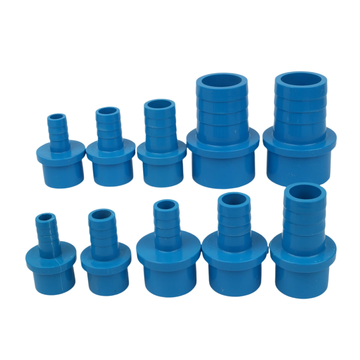 Blue PVC Pipe Pagoda Joints 20/25/32mm To 5/8/10/12/14/16/18/20mm Hose Adapter Garden Irrigation Connector Water Tube Fittings