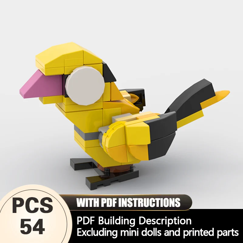 

Creators Animal Series Model MOC Building Bricks Cute Yellow Songbird Modular Technology Gifts Holiday Assemble Children Toys