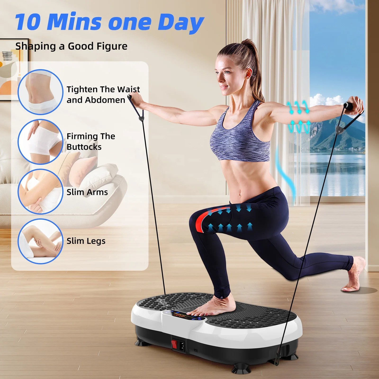 Wholesale Price Slim Vibration Platform Plate Fitness Massage Machine Whole Body Exercise Vibration Plate