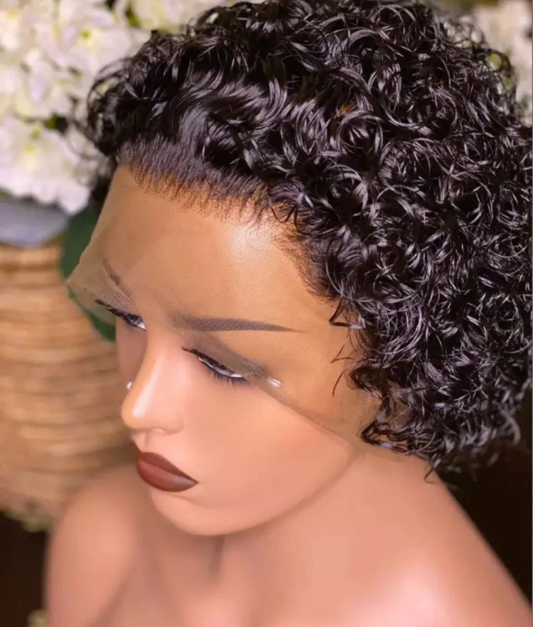 Brown and yellow gradient wig suitable for various makeup looks, niche and stylish women's wig covers