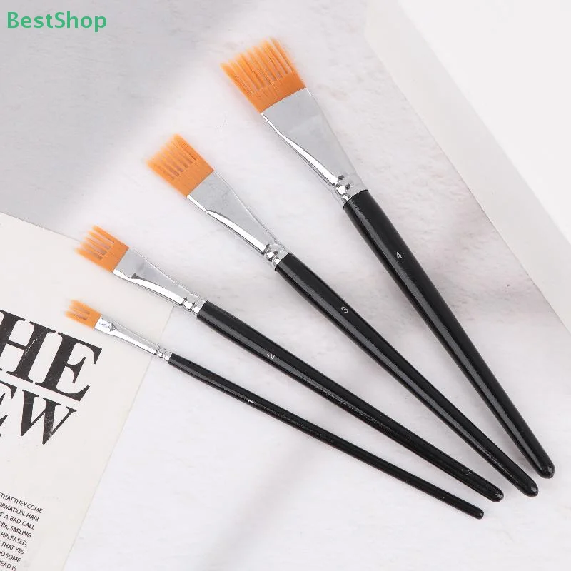 1/4 szt. Pędzle akwarelowe z nylonowym włosiem - dostępne w różnych rozmiarach dla artystów, różnorodne akcesoria malarskie