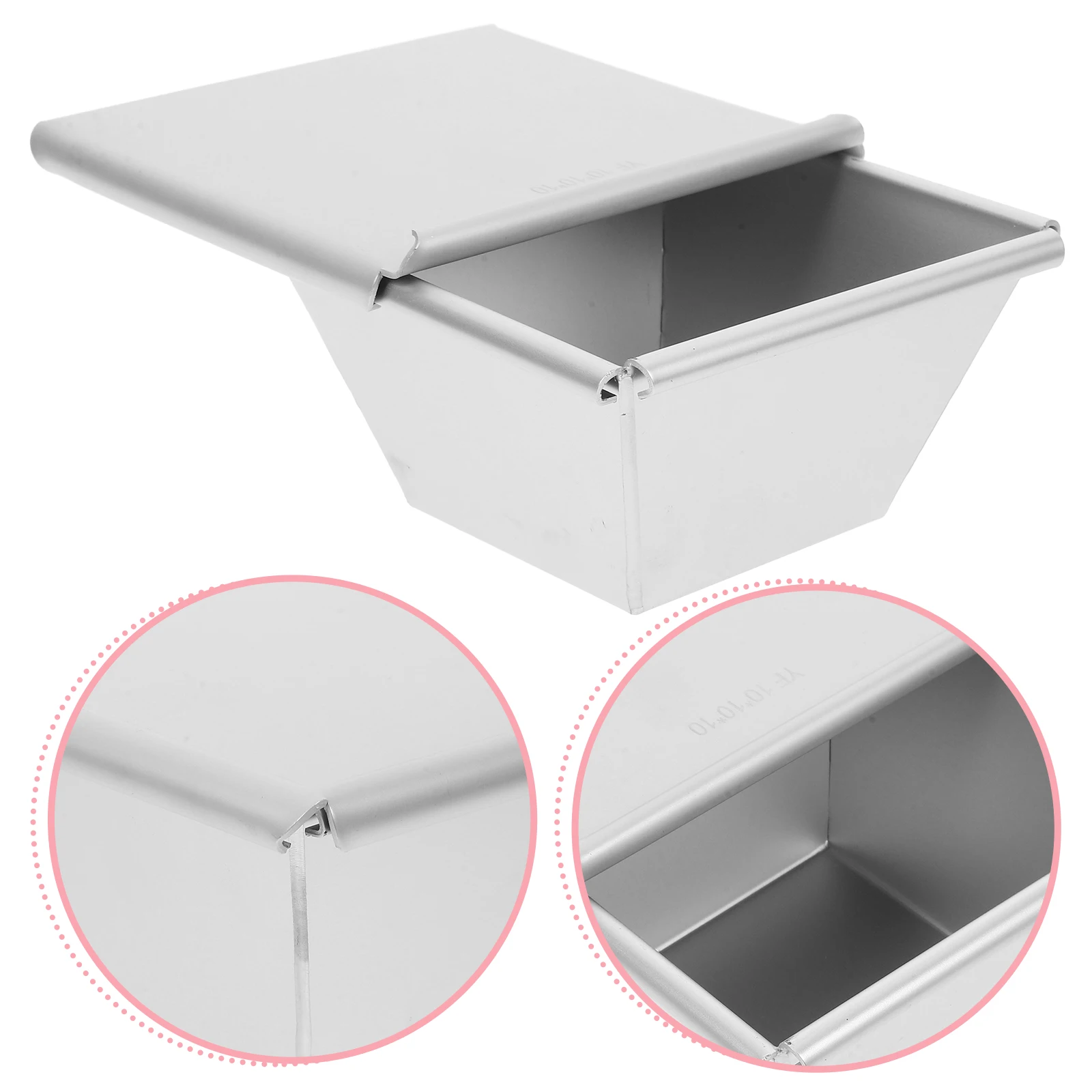 

Covered Cake Mold Aluminum Alloy Non stick Bread Loaf Pan Set for Baking Muffin DIY Metal Cheese Pans Oven Tools
