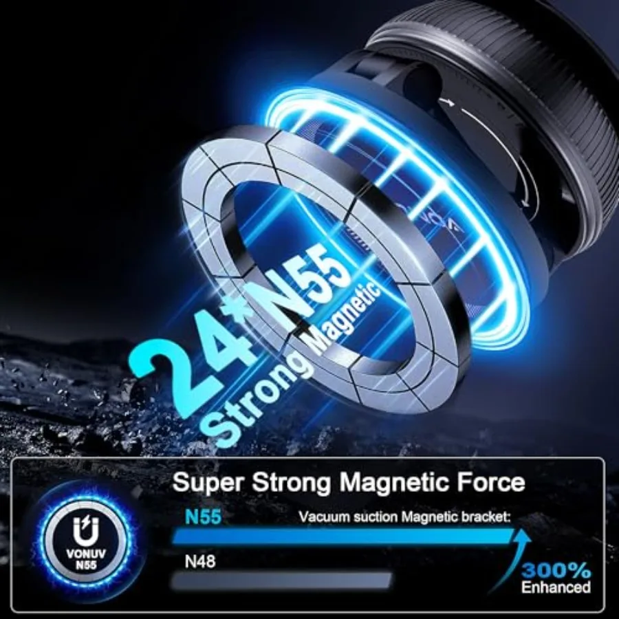 حامل هاتف مغناطيسي للسيارة 2025 ترقية مع 96LBS Ultra Suction 2800gf مغناطيس قوي 360 قابل للتعديل بدون استخدام اليدين قسط #6