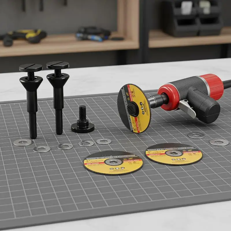 Cut-Off Wheel Mounting Mandrel Set Corrosion Resistant Fits 6/10mm Hole Disc for Car Modification Metal Cutting Polishing Jobs