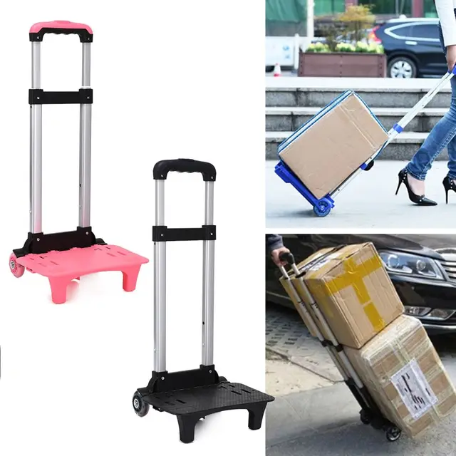 Wózek ręczny ze stopu aluminium 2-kołowy Durablel Pullling Rod Carrier Torba dla zwierząt Plecak studencki Stojak na wózek