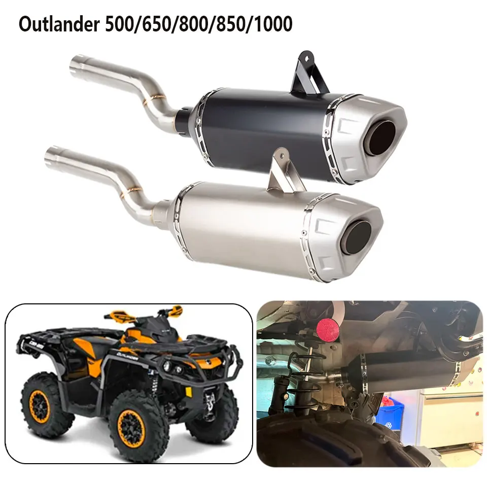 

ATV Motorcycle Muffler For can am outlander 500 650 800 850 1000 2012-2021 outlander exhaust ATV outlander 1000 exhaust muffler