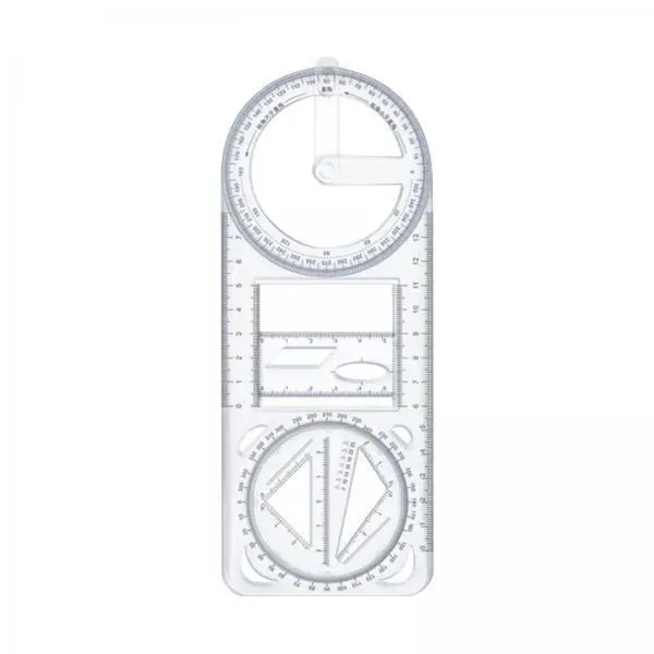 4x Drawing Template Measuring Draft Rulers Supplies Stencils Multifunctional Geometric Ruler for Tailor Sewing Painting Teaching