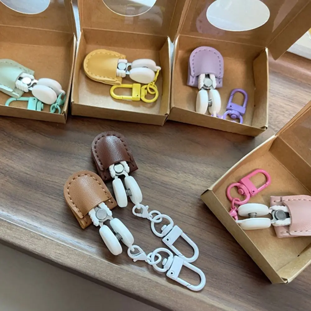 مقص فني صغير عالي الدقة مع غطاء واقي بتصميم سلسلة مفاتيح أداة قطع خيط صغيرة محمولة بإبزيم خطاف ملون #4