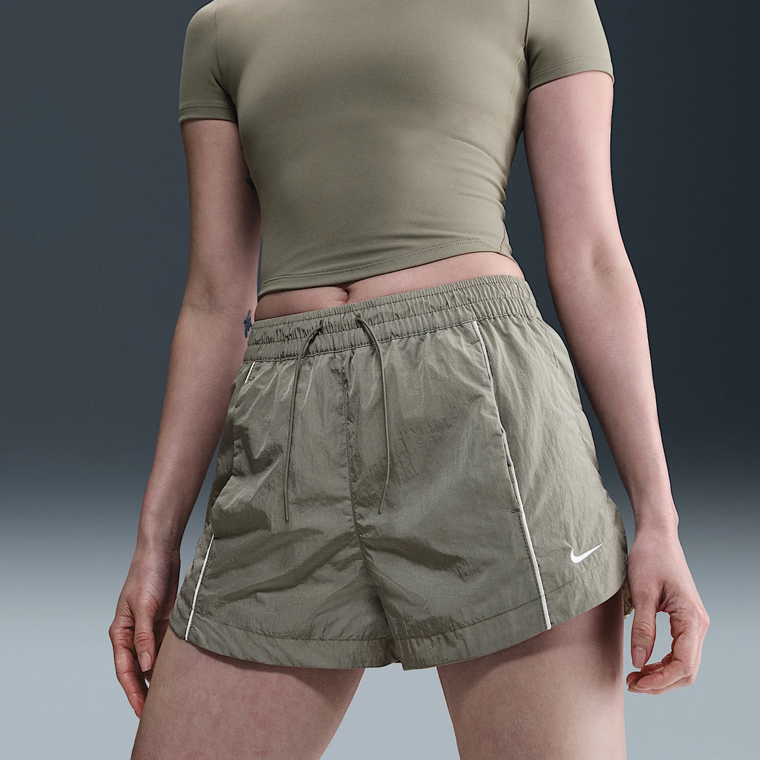 Nike genuíno 2025 feminino tecido esportivo respirável corrida ao ar livre shorts FV7501-320