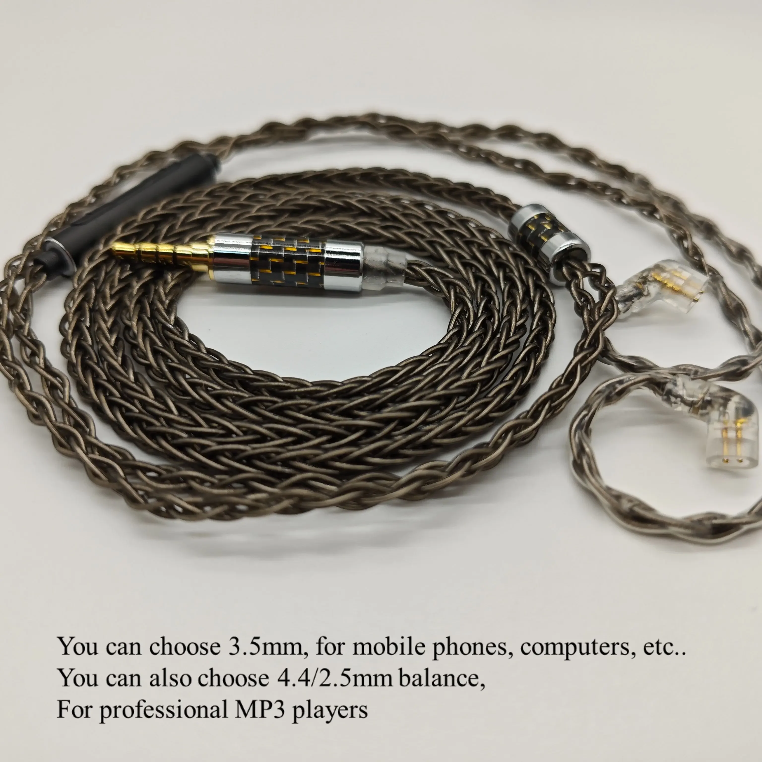 Uranus-Silver Plated Upgrade Cable, V3, V14 Anole, V6, VX FUSION STUDIO, 8 Core Earphones, OCC, 4.4mm Balance, 2.5 MIC