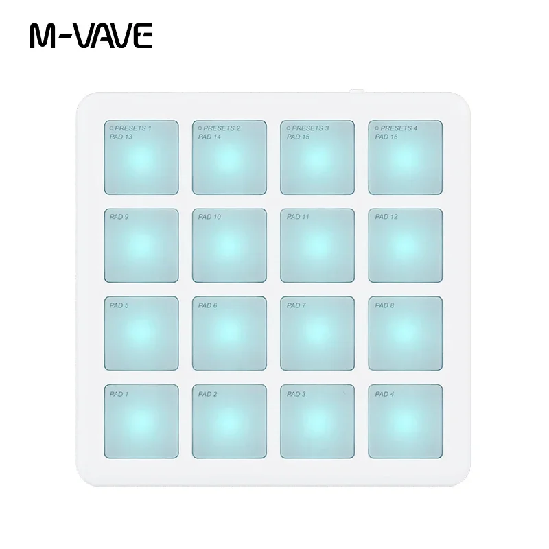 M-VAVE SK-16 SMC-PAD Pocket Pad Portable Wireless MIDI Controller 16 Pads Suitable Percussion Keyboard  USB-C Interface