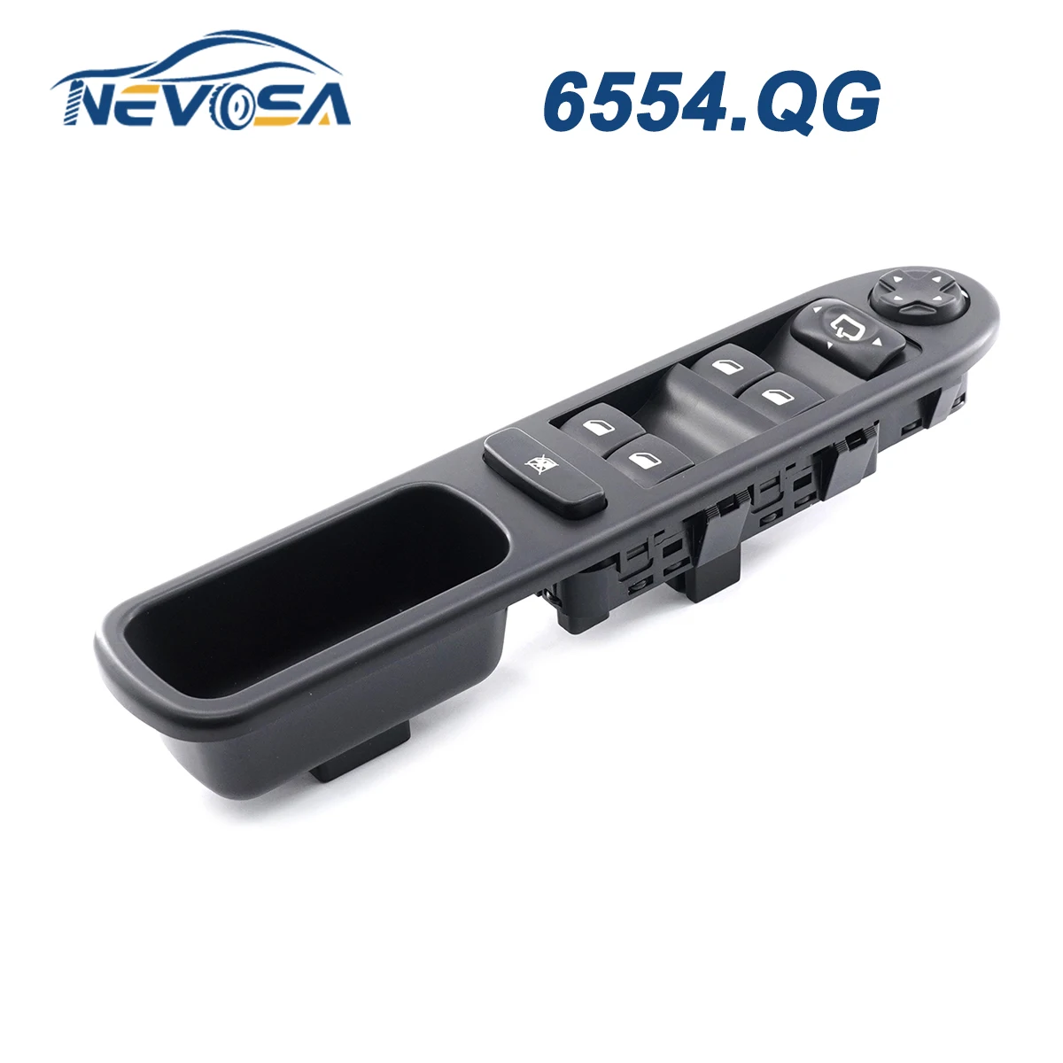 NEVOSA 6554.QG Front Left Driver Master Power Window Switch Control Button With Folding For Peugeot 207 Citroen 6490.EH 6554QG