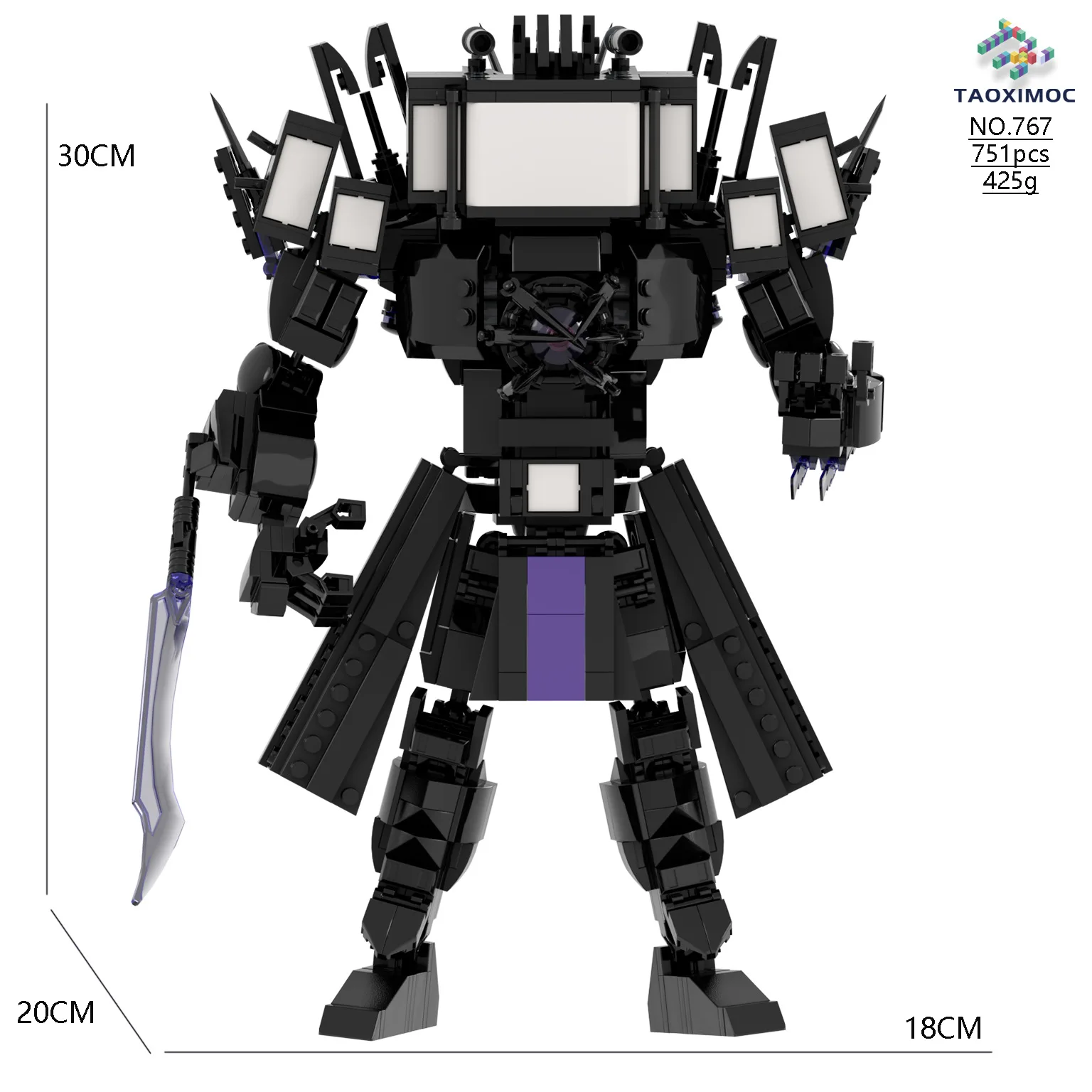

Skibidi Toilet MOC Абстрактные строительные блоки Монитор Мультивресс Модернизированная модель ТВ-мужчины, совместимая с игрушками LEGO Bricks