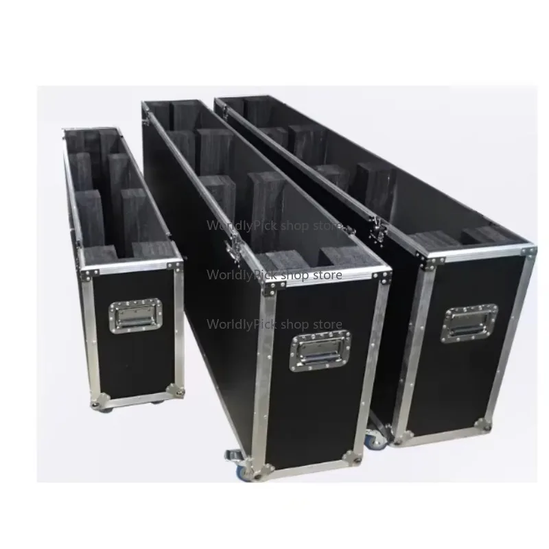 

Flight Aluminum Road Case Huge Transport Case for Tv Screen Black Aluminum Aviation Case With Wheels