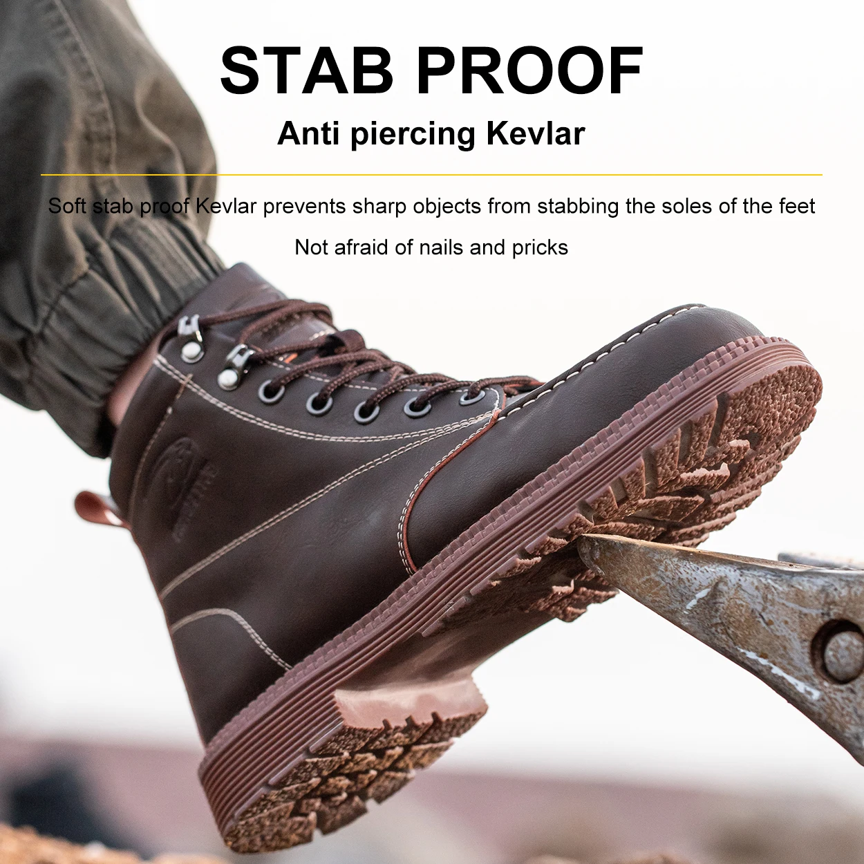 Work boots Protective shoes Mens Steel toe boots Anti-knock anti-piercing men protection footwear safety shoes indestructible