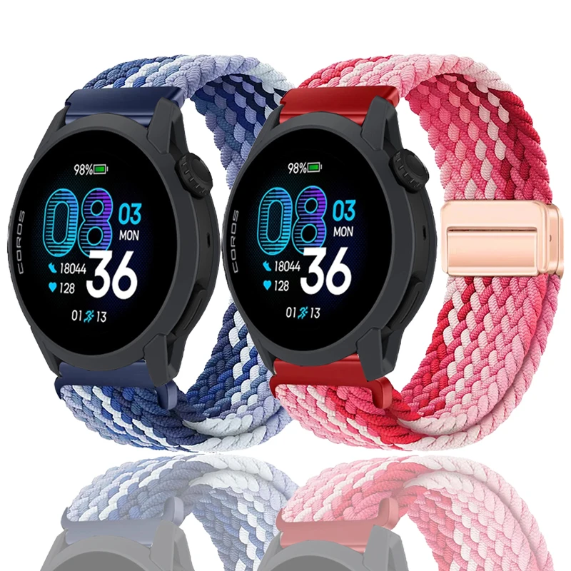 Magnetisches Nylonband für COROS PACE 4 3 Armband Sport Correa Armband für COROS APEX 4 42 mm/APEX 2 Pro/APEX 46 mm/APEX Pro/APEX 42 mm