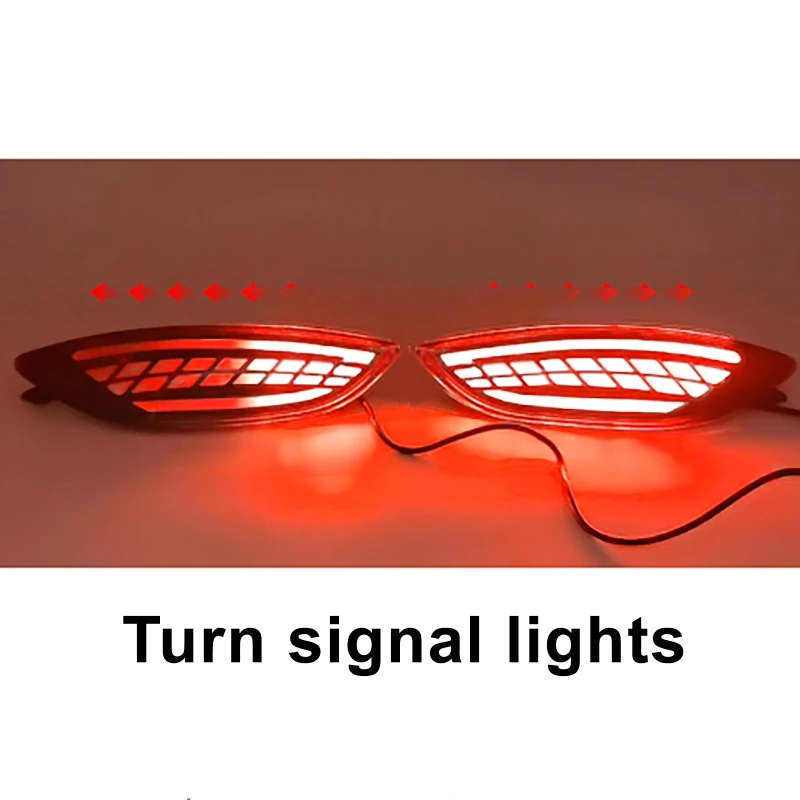 For HYUNDAI Accent Verna Solaris Brio 2008-2015 2Pcs Set Led Rear Bumper Lights Scanning Running Dynamic Turn