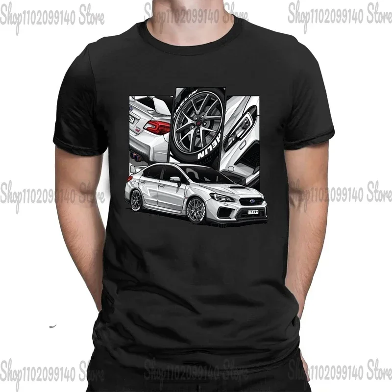 JDM SUBARU Men T Shirt Japanese Car Streetwear  Print 2023 Summer SUBARU Short Tees dropshipping