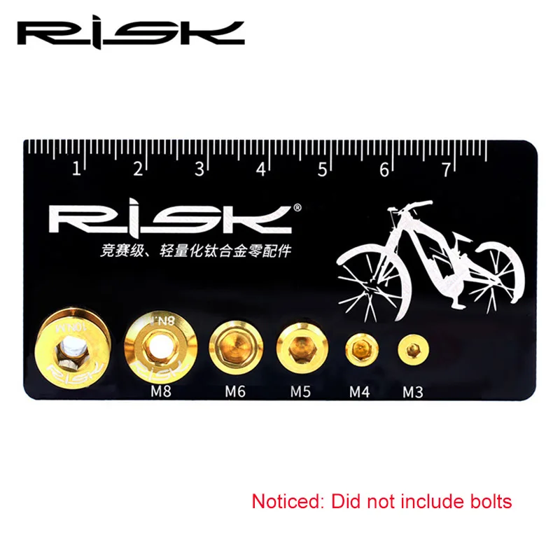 RISK Portable Acrylic Measuring Tools Metric System Screw Bolts Measuring Caliper M3/M4/M5/M6/M8 75MM Bicycle Repair Tool