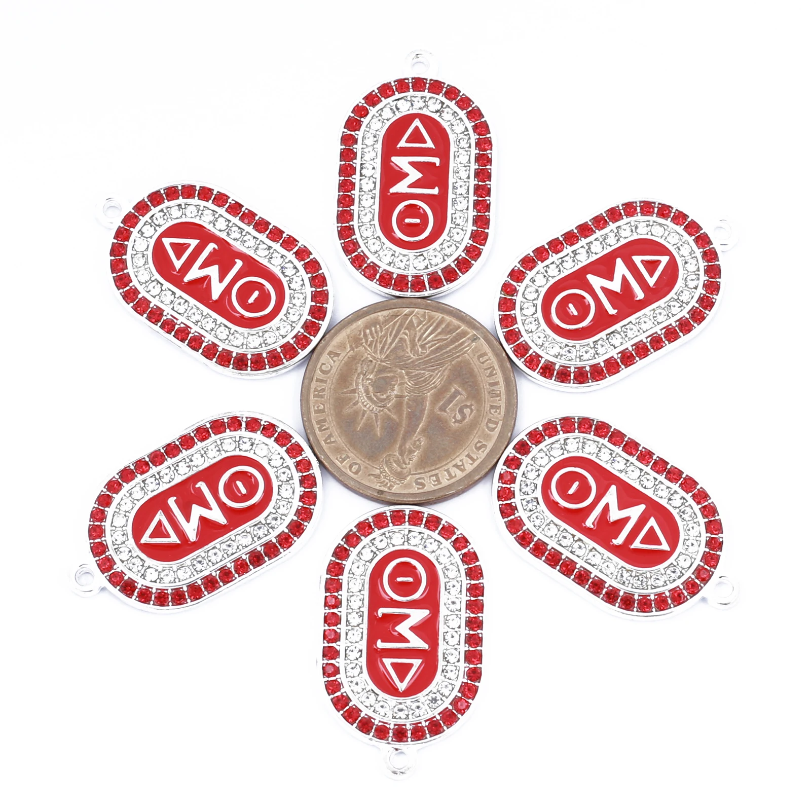 10 Stück Aolly ΔΣΘ Organisation Charms für Frauen DIY Schmuckzubehör