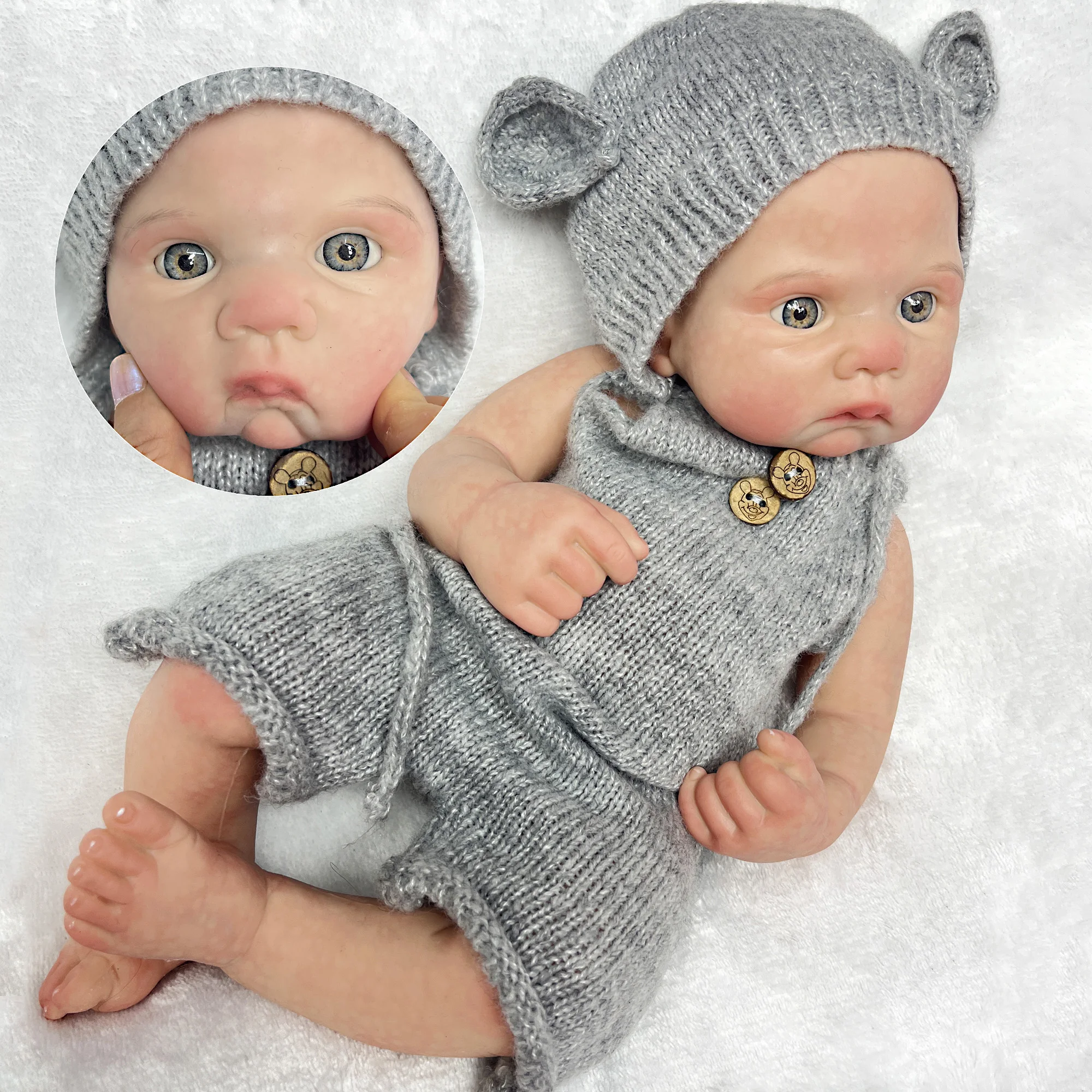 

40CM Whole Silicone Reborn Doll Soft Full Body Solid Silicone Bebe Reborn Boy For Family's Gift Muñeca Corpo De Silicone Inteiro