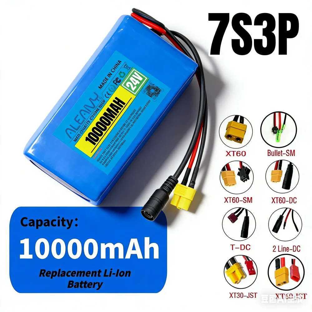 7S3P 24V 10000mAh Lithium Ion with BMS Rechargeable Battery Pack 29.4V Light Motorcycle/Lithium Ion Battery Pack