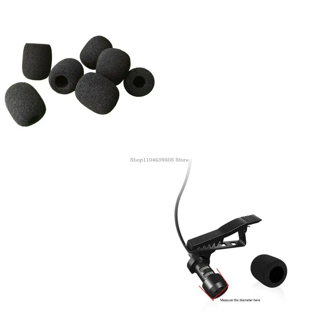 

10pcs Headset Replacement Cover Gooseneck Sponge Foam Microphone Windscreen Protector 5 Sizes