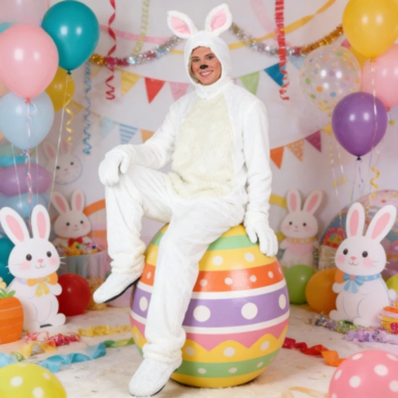 

Плюшевый костюм кролика из мультфильма для детей, комплект для выступлений на сцене в лесу, на Пасху
