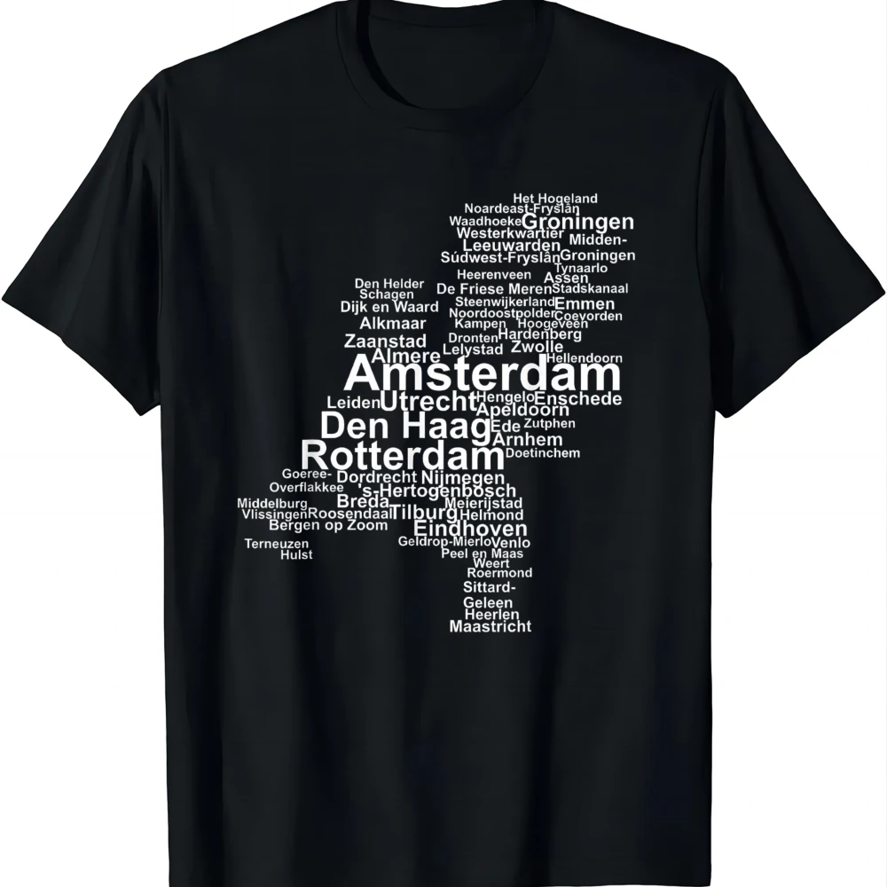 Holland Outline, Dutch Pride, Holland Travel, Netherlands T-Shirt Funny Casual Graphic T Shirt Women Mens Clothing Tops Camiseta