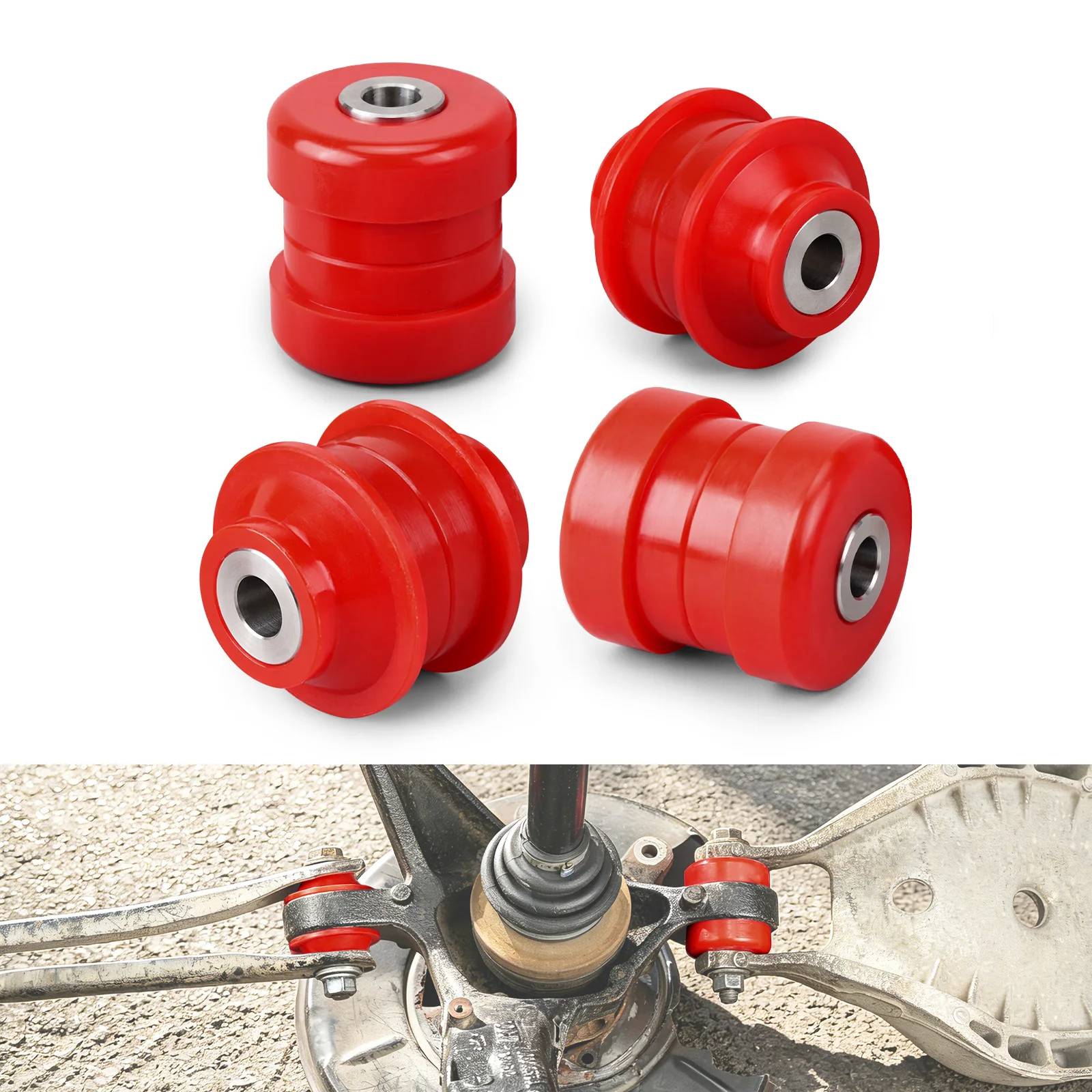80A Polyurethane Rear Upper&Lower Outer Control Arm Bushings for BMW E46 E36 Z4 E85 E86 E89, Replace for 33326775551&33326771828