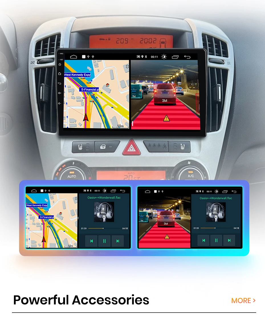 AWESAFE 9-Zoll-Android-Radio für KIA CEED 2007-2012, kabelloses CarPlay & Android Auto, GPS-Navigation, Multimedia, Unterstützung für Lenkradsteuerung, Subwoofer, Verstärker, Rückfahrkamera, EU Plug-and-Play, DAB+, digitales Autoradio, 2-DIN-Autoradio, Stereo, RDS, DSP, FM, WIFI, 4G, BT – Detail 29