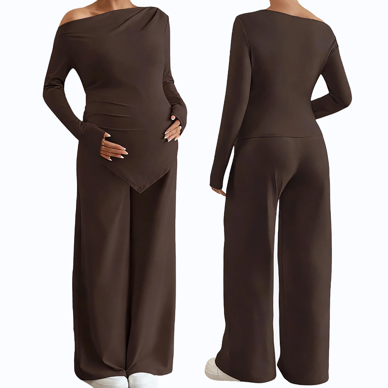 maternity-spring-autumn-fashion-casual-outfit-asymmetrical-hem-tops-with-adjustable-waist-loose-straight-leg-pants-streetwear