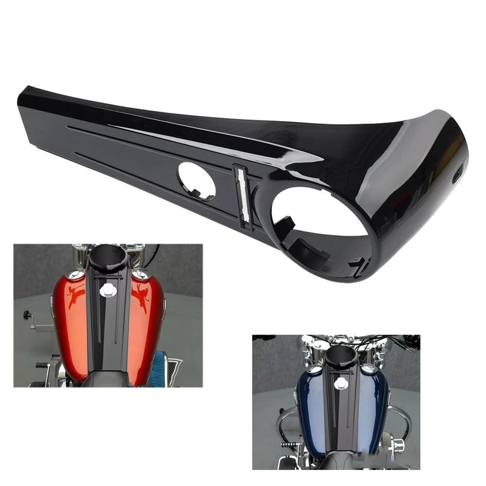 Glossy Black Motorcycle Dash Panel Gas Tank Fuel Cover Trim Kits Plastic For Harley Davidson Softail models Fat Boy 2000-2017