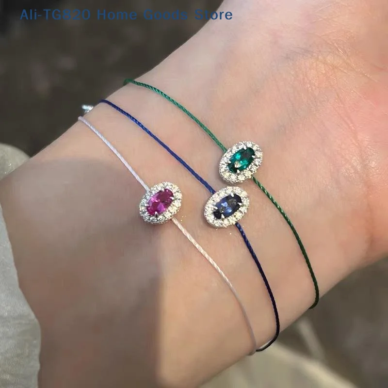 [TG820]Gemstone And Small Rope Bracelets Femme Multi-color Choice Weaving Simple Fine Bracelet Jewelry Accessories